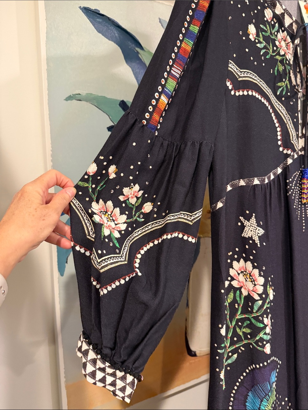 Farm Rio Black/multi Maxi Dress - Picture 3 of 5